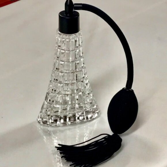 Brand New Clear Vintage Style Refillable Spray Black Bulb - Picture 1 of 3